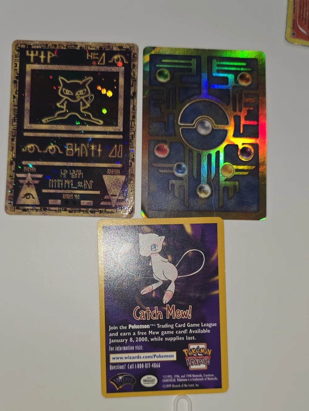 Mew Promo Trading Cards- Purple & Gold Holographic